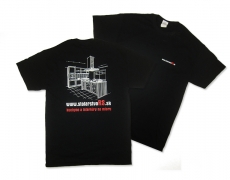 Potlač sieťotlač logo Stolarstvo RS na tričko 