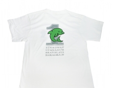 Potlač sieťotlač logo Súkromné gymnázium BA Bajkalská 20 na tričko