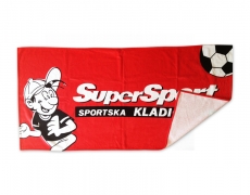 Potlač sublimácia logo Super Sport na uterák