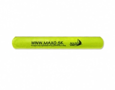 Potlač UV tlač logo Maxo na reflexný pásik